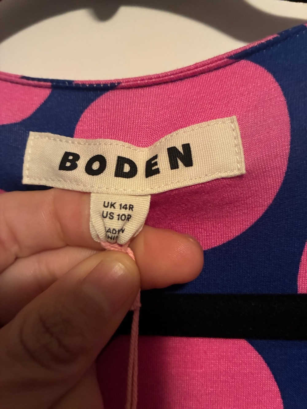 Boden Pink and Purple Polka Dot Maxi Dress - Picture 7 of 9
